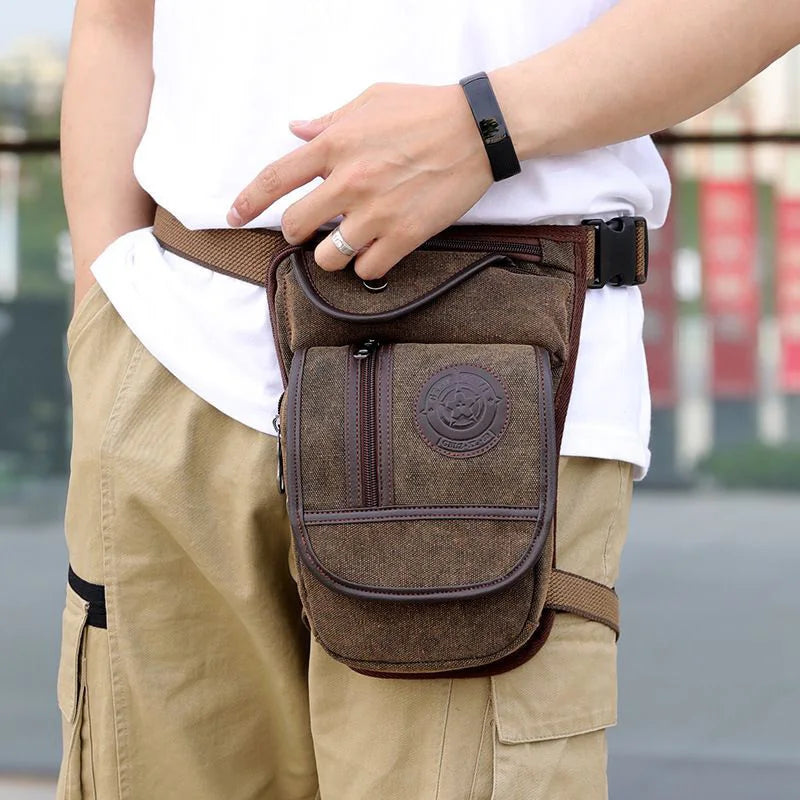 Motorcycle Leg Drop Bag Waterproof Thigh Hip Pouch Tactical Travel Pack waist