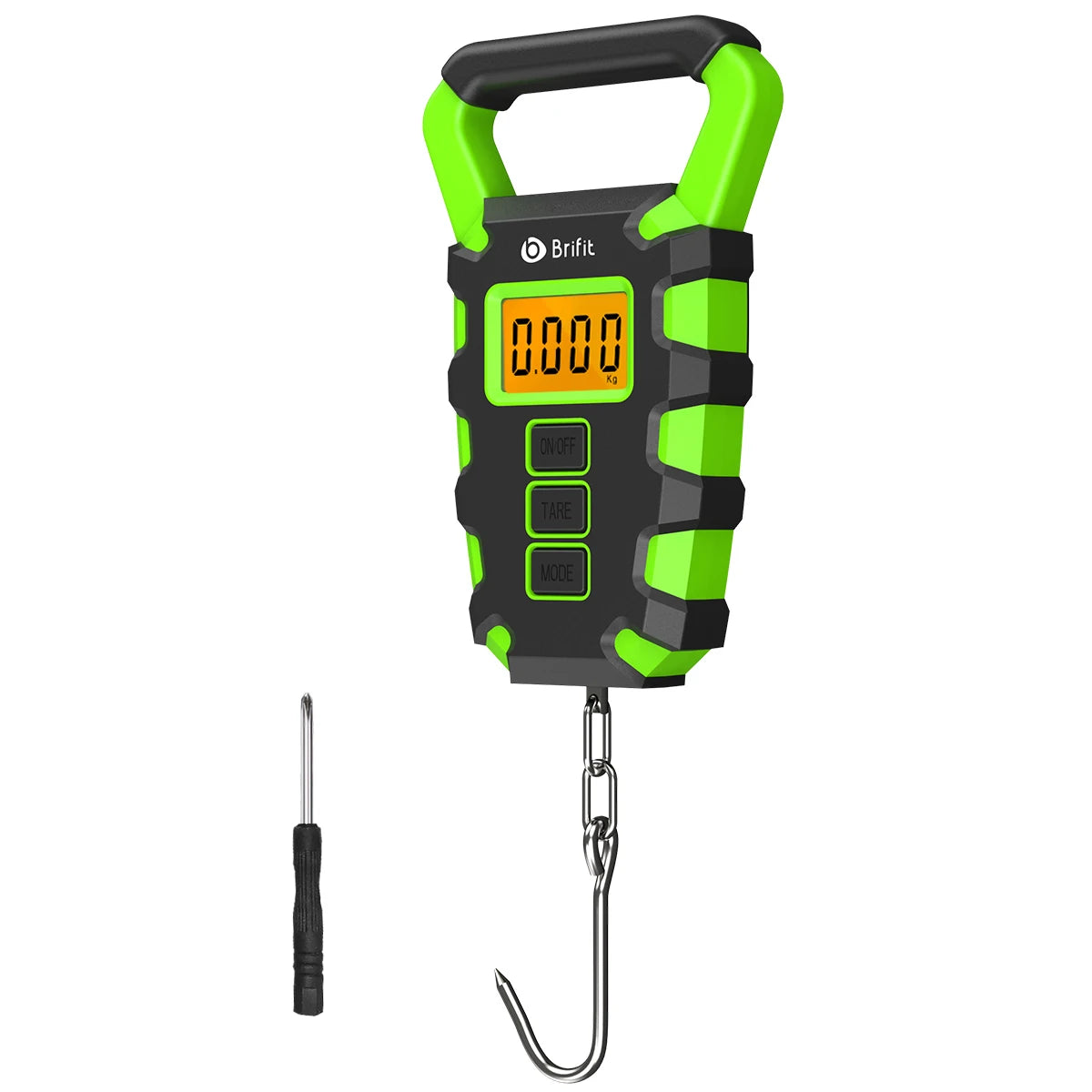 50KG Digital Fishing Scale with Ruler, Portable Luggage Weighing Scale, LCD