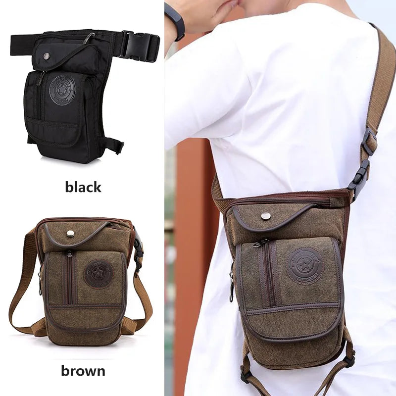 Motorcycle Leg Drop Bag Waterproof Thigh Hip Pouch Tactical Travel Pack waist