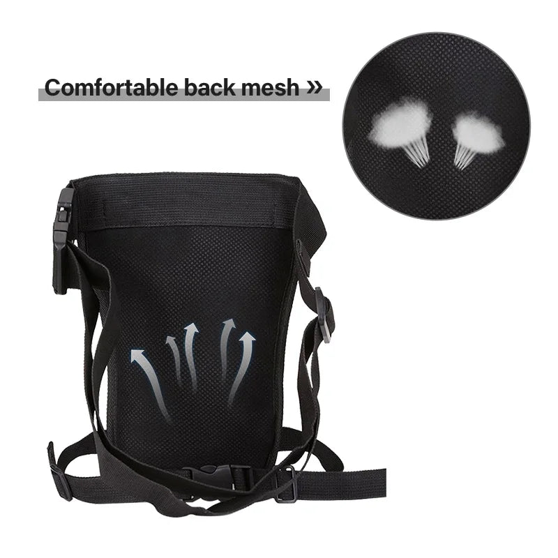 Motorcycle Leg Drop Bag Waterproof Thigh Hip Pouch Tactical Travel Pack waist