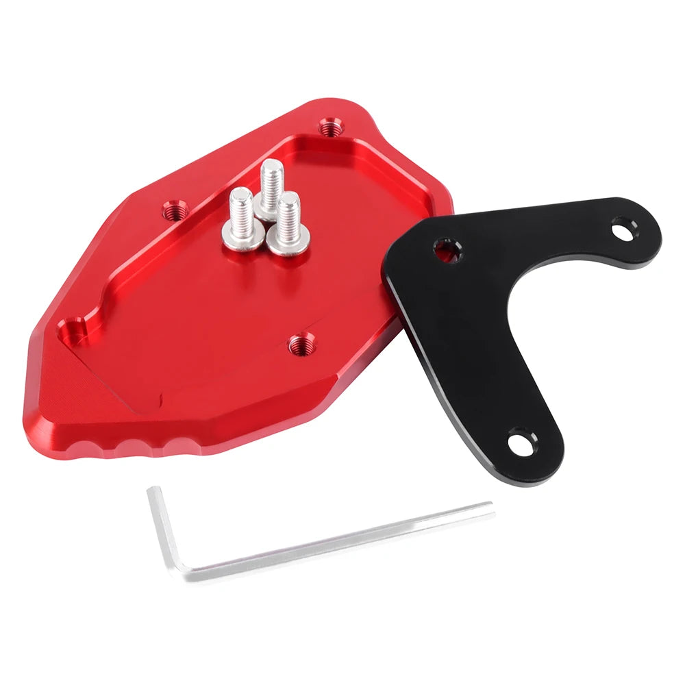 CRF300L Rally 2020-2024 Kickstand Extension Plate Foot Enlarger Pad Red Black