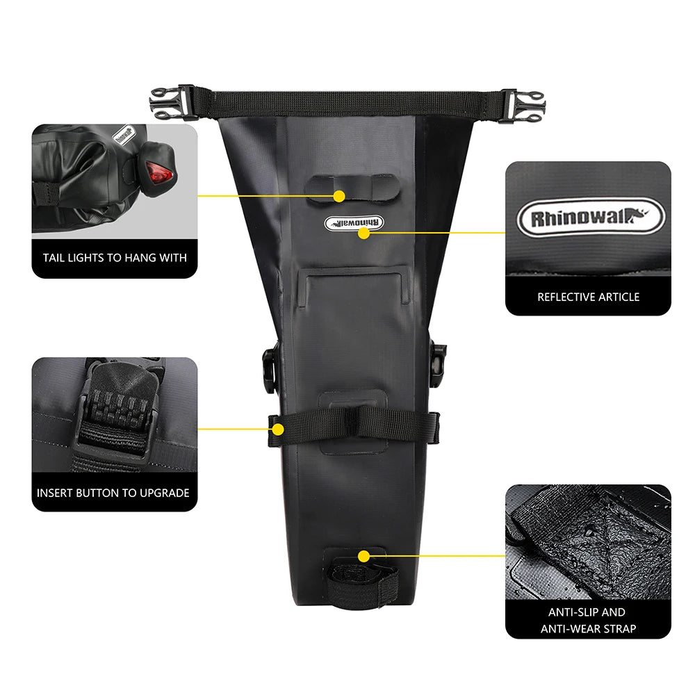 Rhinowalk Waterproof 1.5L / 2.5L Bike Saddle Bag MTB Rear Seat Tail Pouch Tools