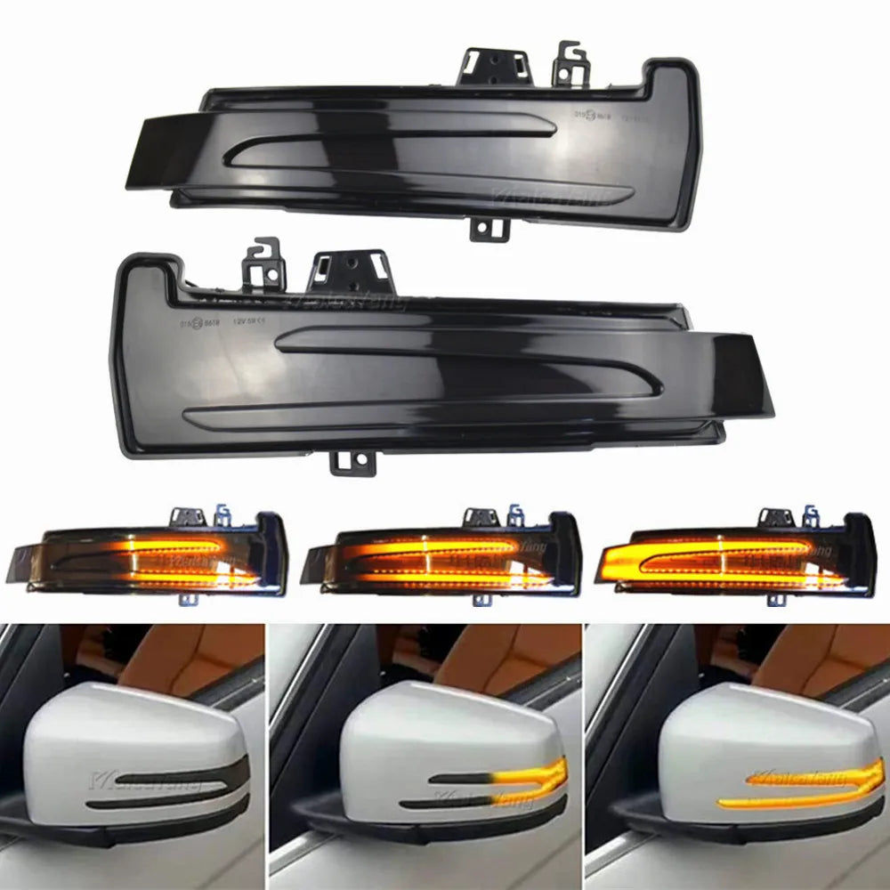 Dynamic LED Turn Signal Side Mirror Indicator for Mercedes W204 CLA A B C E GLA