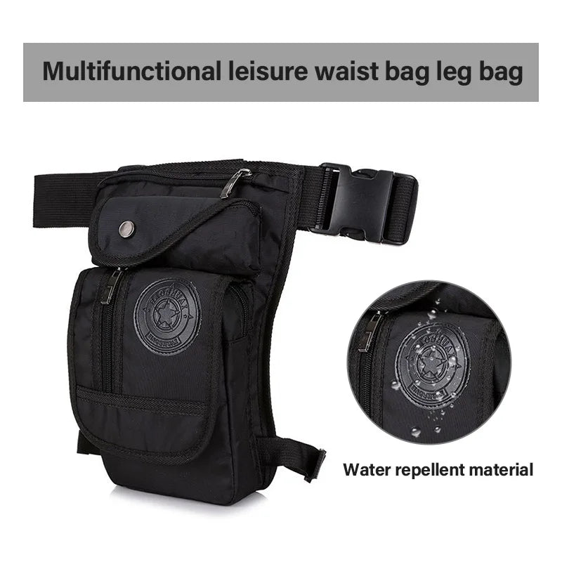 Motorcycle Leg Drop Bag Waterproof Thigh Hip Pouch Tactical Travel Pack waist
