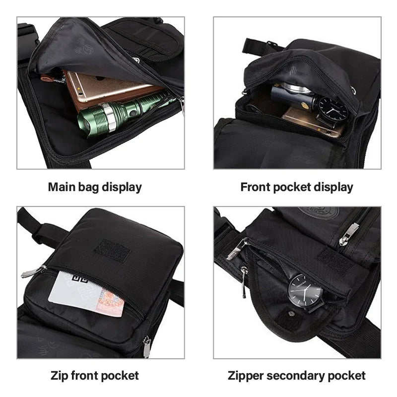Motorcycle Leg Drop Bag Waterproof Thigh Hip Pouch Tactical Travel Pack waist