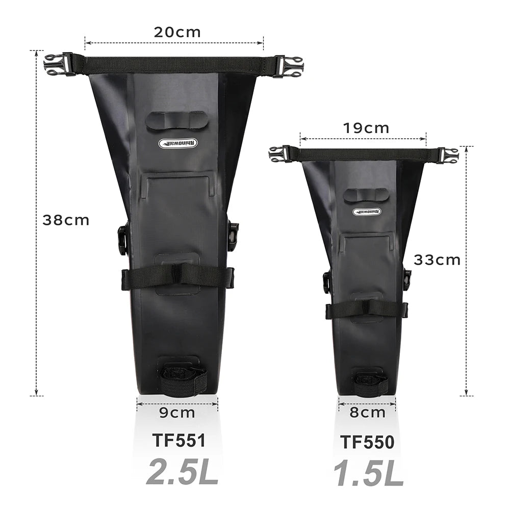 Rhinowalk Waterproof 1.5L / 2.5L Bike Saddle Bag MTB Rear Seat Tail Pouch Tools