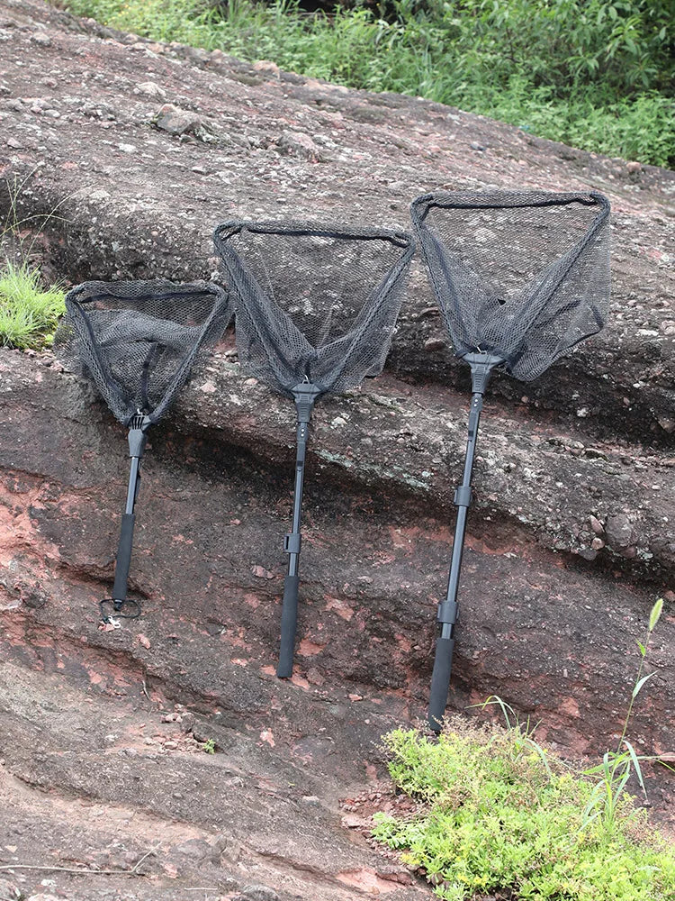 65-112cm options, Folding Telescopic Fishing Landing Net, Retractable Scoop