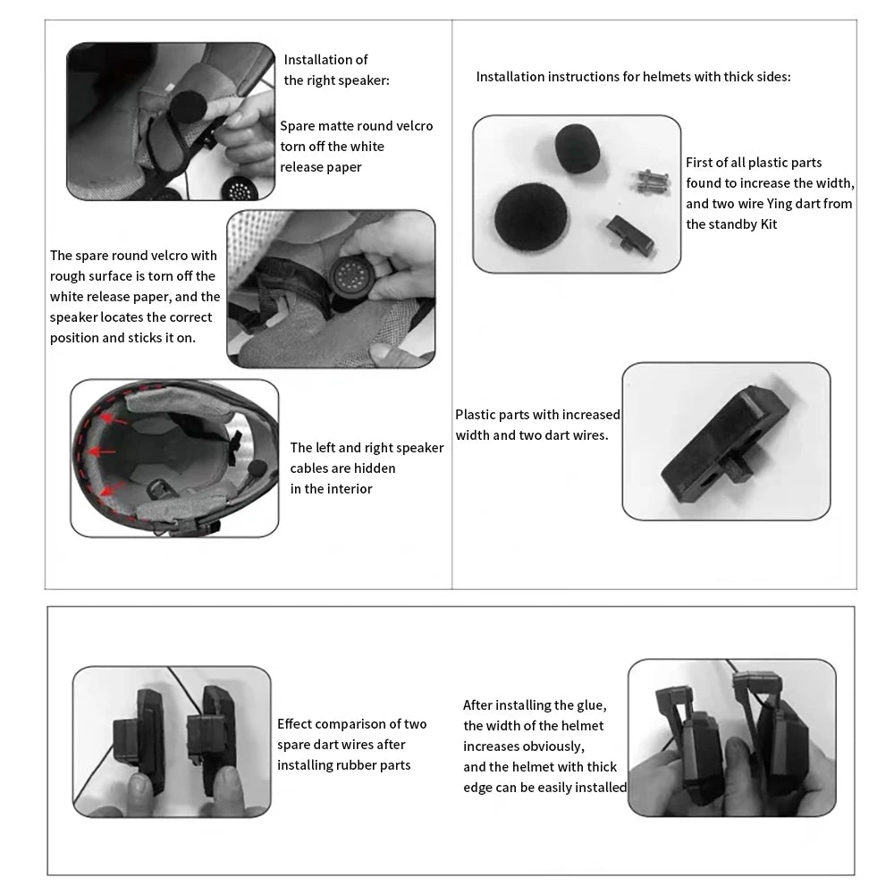 BT12 Bluetooth Motorcycle Helmet Headset Wireless Handsfree Music & Calls