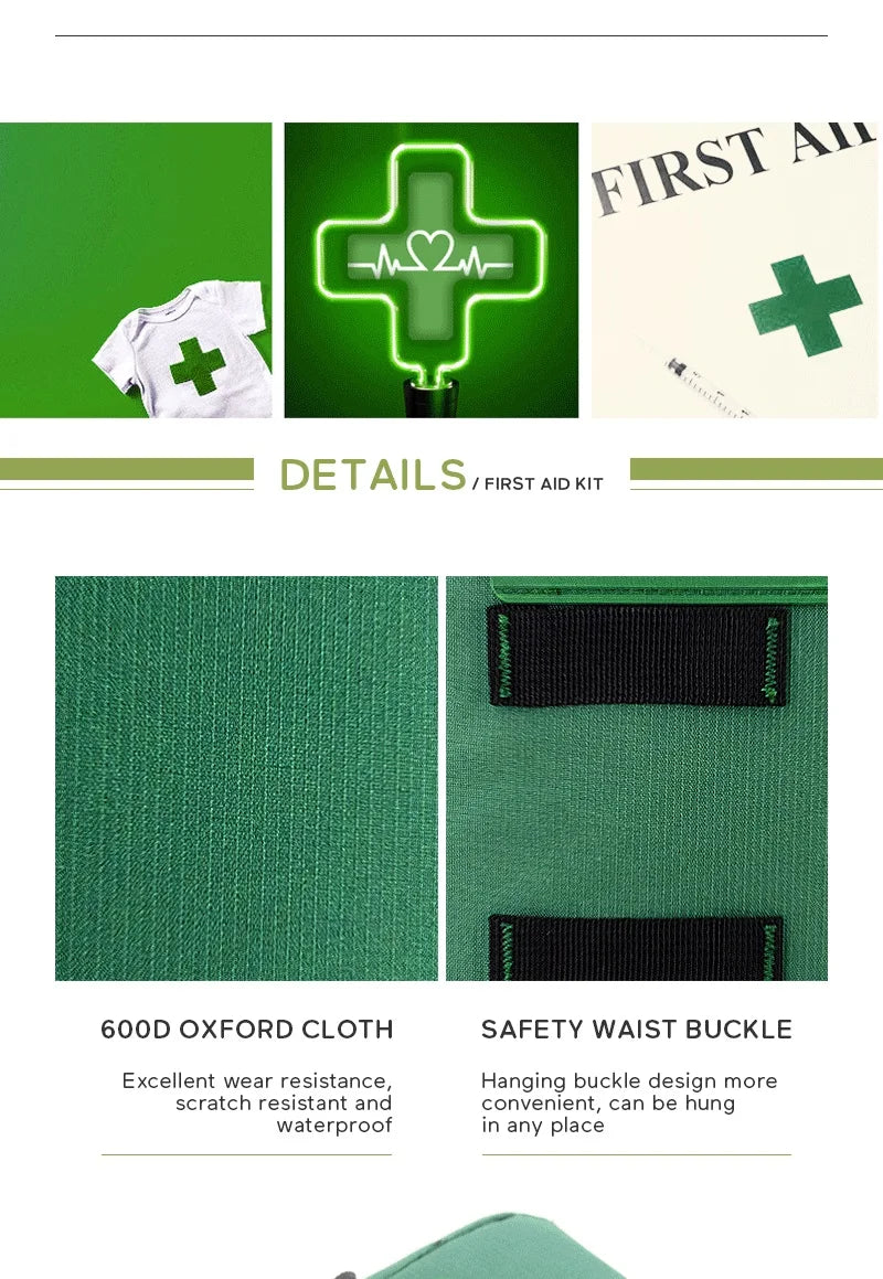 255pcs Large First Aid Kit Emergency Medical Bag, CPR kit for Home, Car, Outdoor