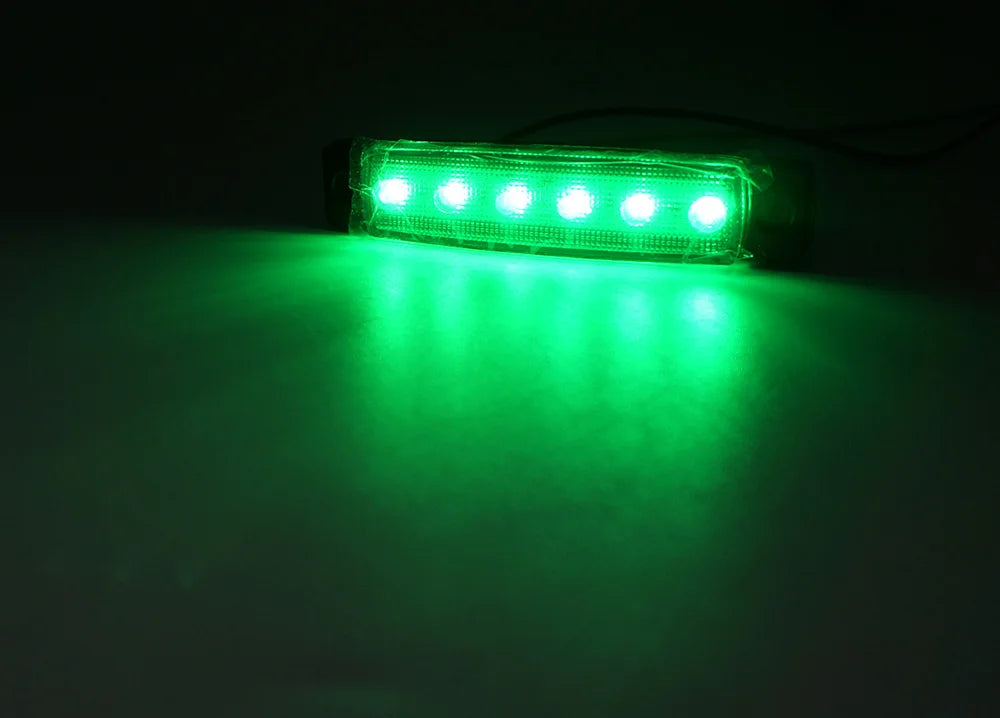 10PCS LED Side Marker Lights 6 SMD 12V/24V Car Truck Trailer Turn Signal Lamp