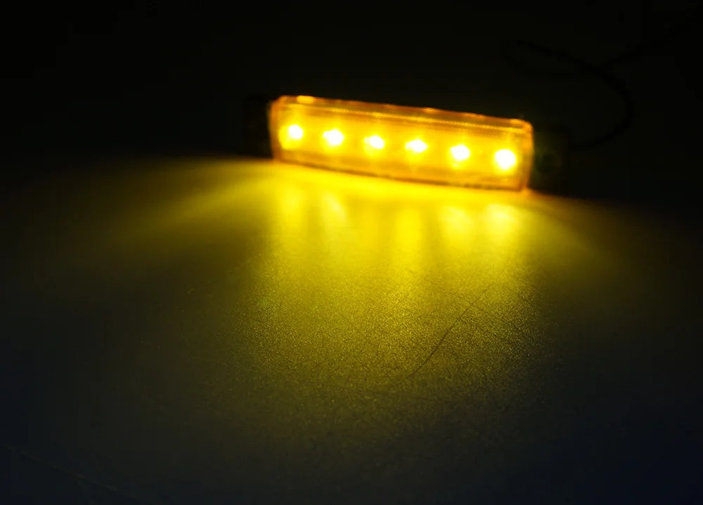 10PCS LED Side Marker Lights 6 SMD 12V/24V Car Truck Trailer Turn Signal Lamp
