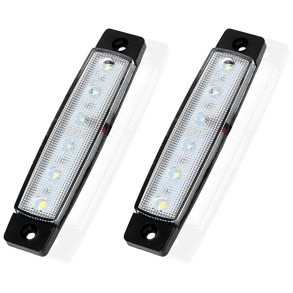 10PCS LED Side Marker Lights 6 SMD 12V/24V Car Truck Trailer Turn Signal Lamp