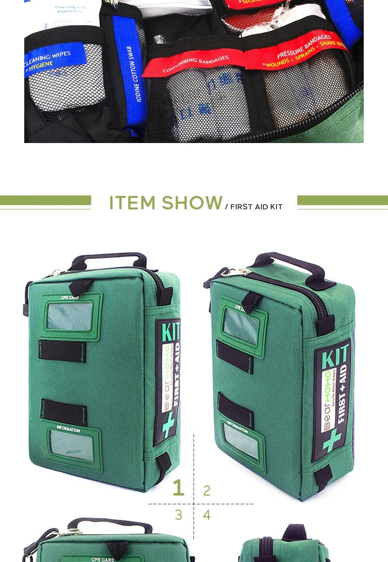 255pcs First Aid Kit Emergency Medical Bag, Cpr kit, Home, Car, Camping, Outdoor