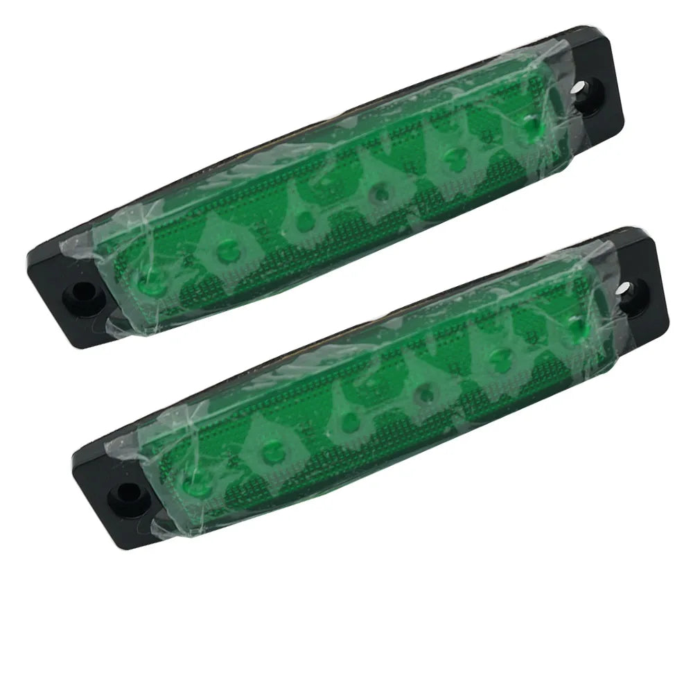 10PCS LED Side Marker Lights 6 SMD 12V/24V Car Truck Trailer Turn Signal Lamp