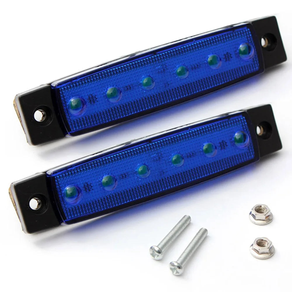 10PCS LED Side Marker Lights 6 SMD 12V/24V Car Truck Trailer Turn Signal Lamp