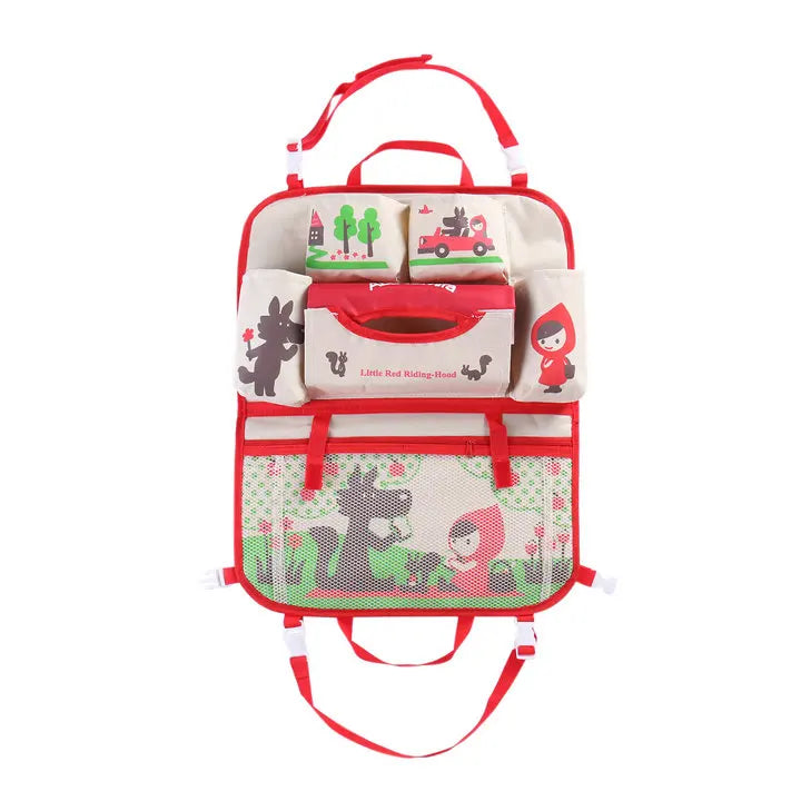 Cartoon Baby Car Seat Back Storage Bag | Large Capacity Toddler Organizer