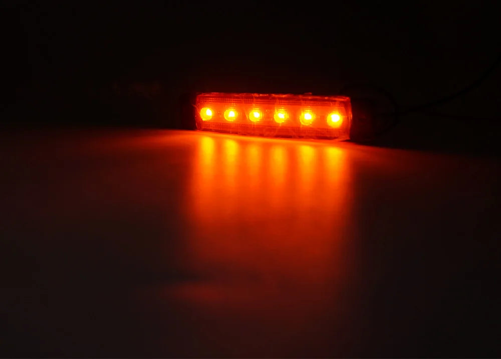 10PCS LED Side Marker Lights 6 SMD 12V/24V Car Truck Trailer Turn Signal Lamp