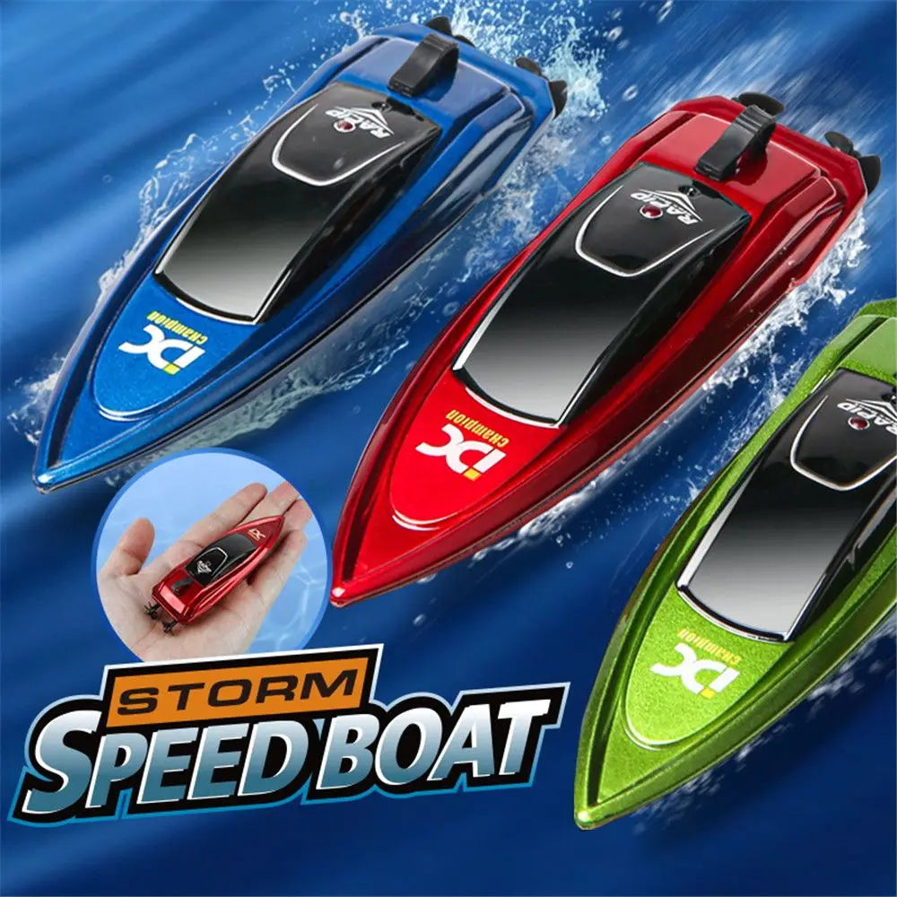 Mini 2.4GHz RC Palm Boat, Bath, sink, Pool Toy, 15min charge, dual prop