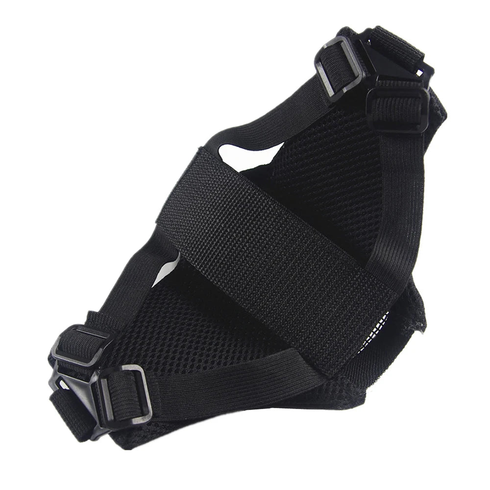 Tactical Airsoft Mask Half Face Steel Mesh Adjustable Face Protection Gear