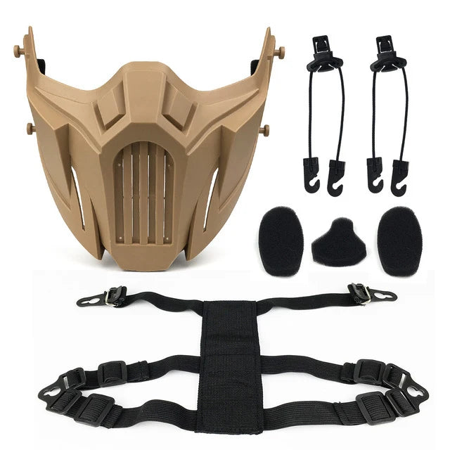 Skull Airsoft Mask Tactical Half Face Paintball CS Wargame Protective Gear