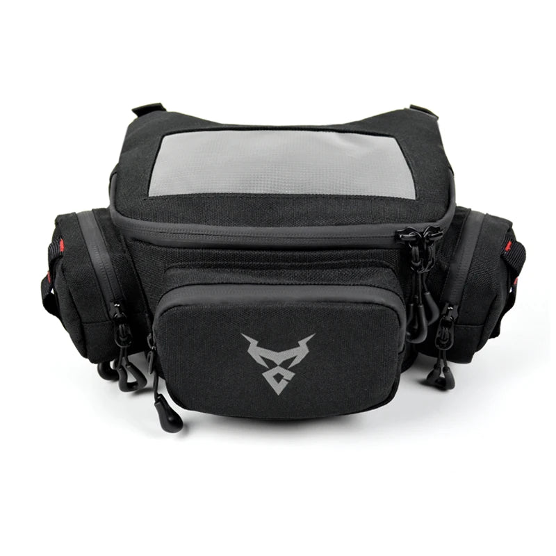 Waterproof Motorcycle Handlebar Bag Waist Bag with Touch Screen for GPS