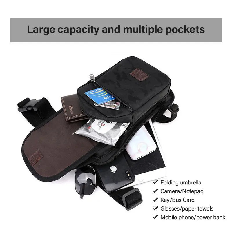 Motorcycle Leg Drop Bag Waterproof Thigh Hip Pouch Tactical Travel Pack waist