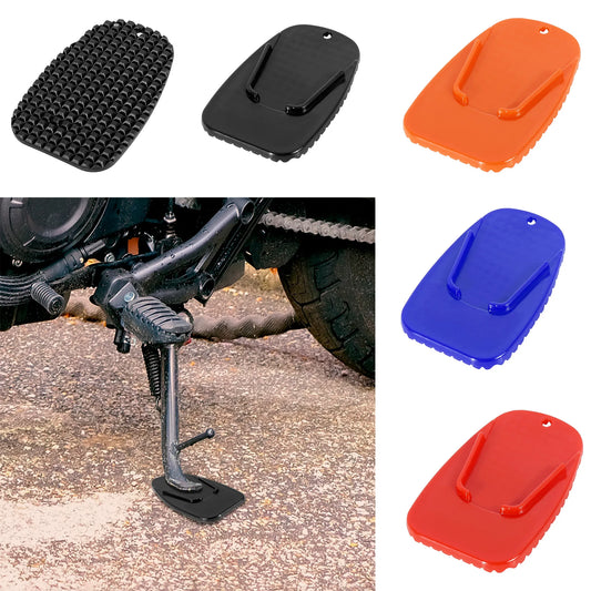 Universal Motorcycle Kickstand Pad Side Stand Extension Support Plate Black
