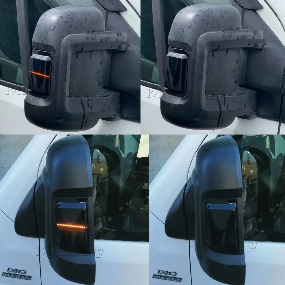 2pcs LED Dynamic Turn Signal Mirror Light For Peugeot Boxer Fiat Ducato Jumper