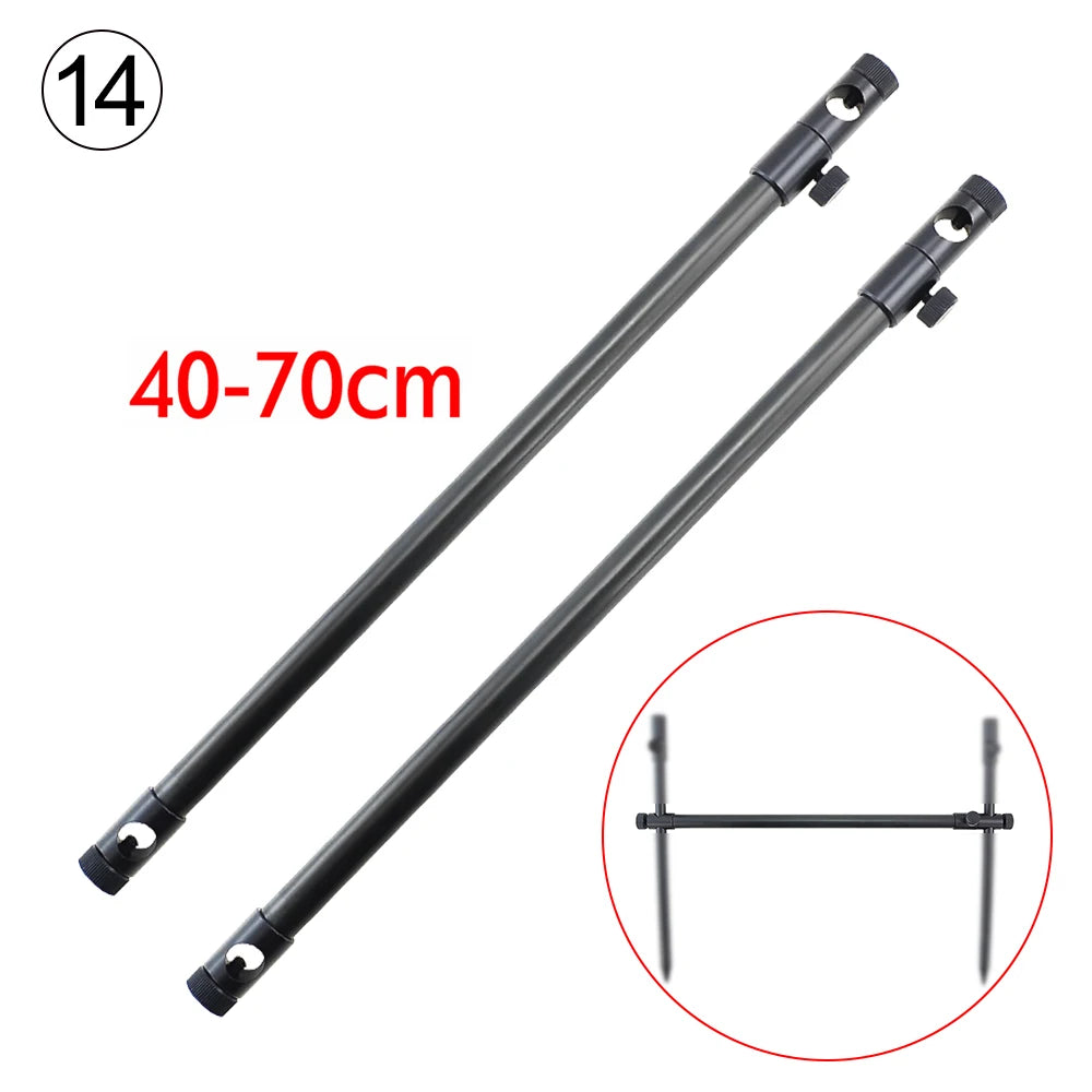 Carp Fishing Buzz Bars 20cm 30cm for 2 Rods Rod Pod Holder Black Buzzer Bar