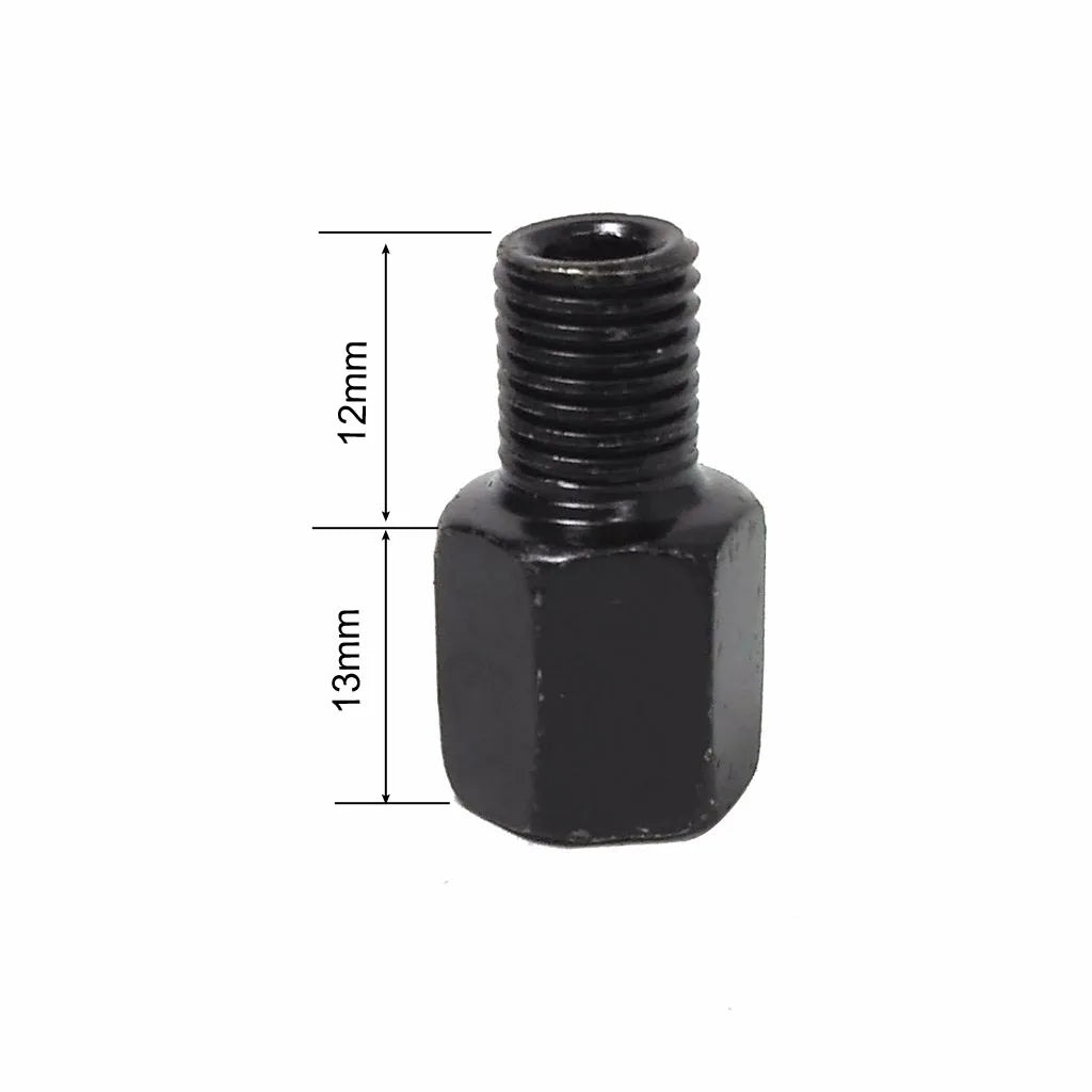 Black Motorcycle Mirror Adapters M10 M8 Right/Left Thread Conversion for Mirrors