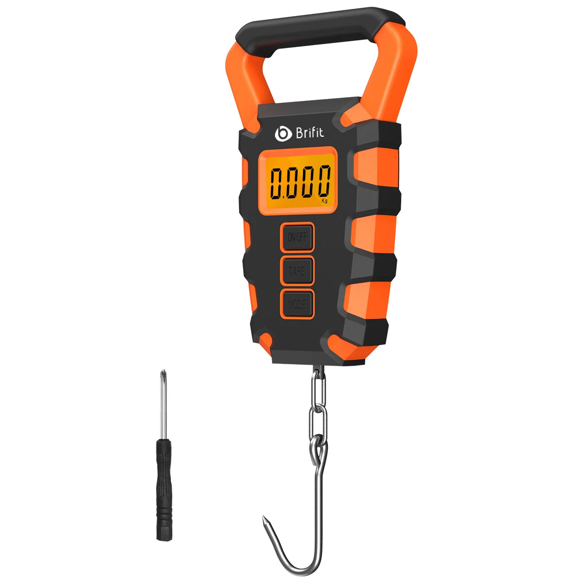 50KG Digital Fishing Scale with Ruler, Portable Luggage Weighing Scale, LCD