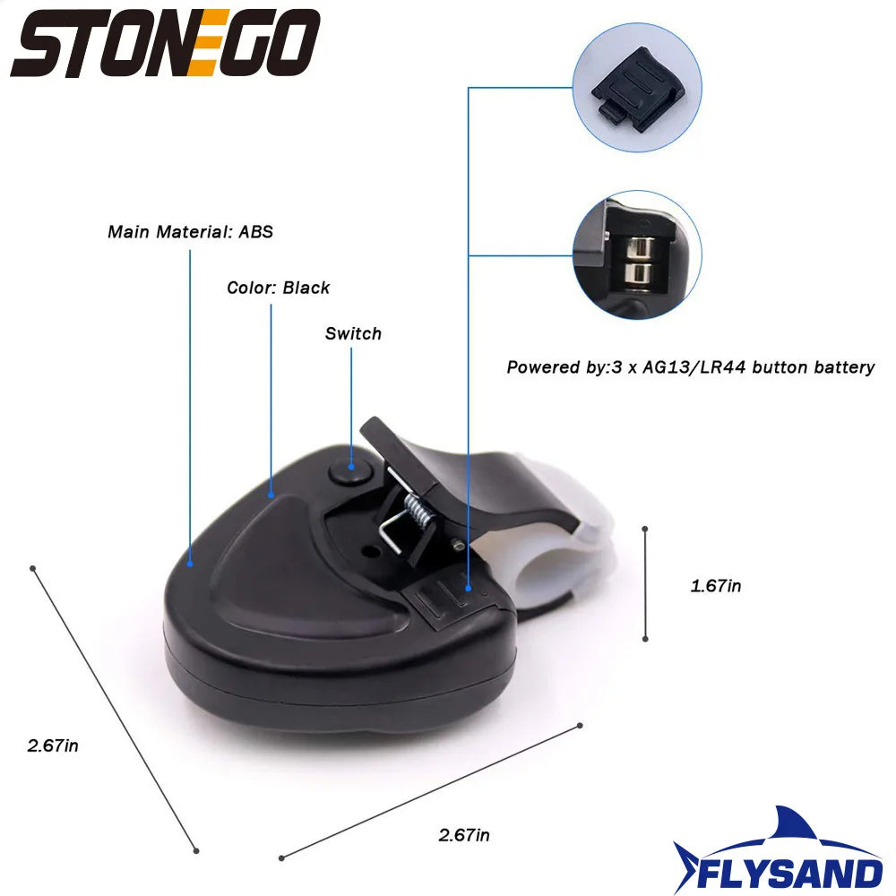 Fishing Bite Alarm with Loud Siren & LED – Night & Day Indicator With Batteries