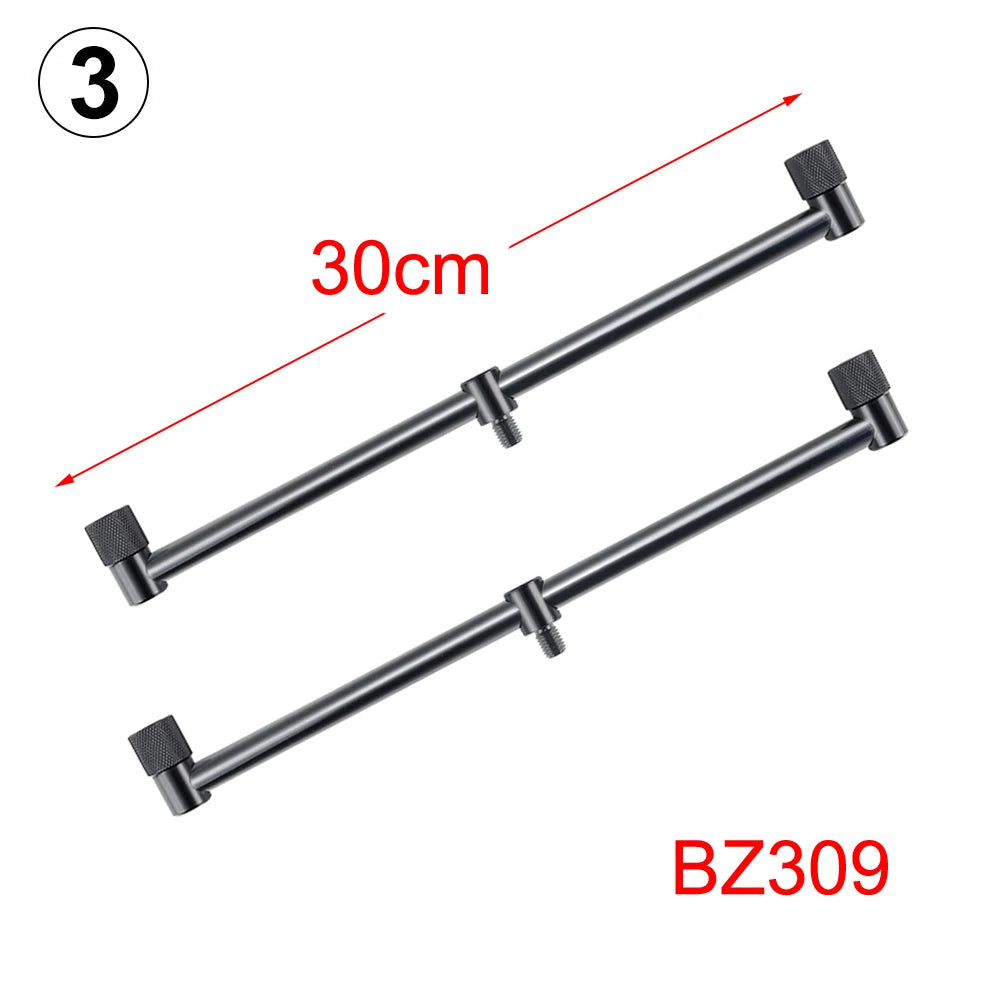 Carp Fishing Buzz Bars 20cm 30cm for 2 Rods Rod Pod Holder Black Buzzer Bar