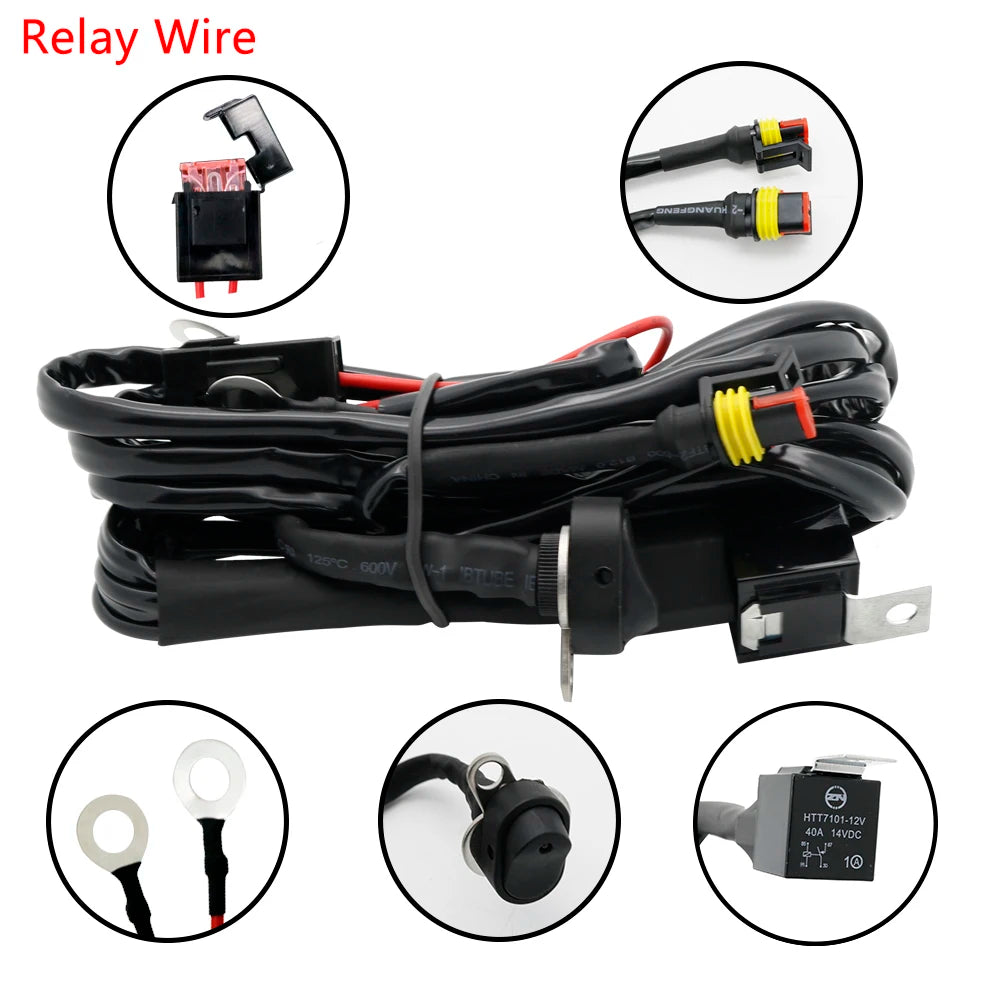 For BMW Motorcycles LED Fog Light Lamp Wiring Harness Relay Wire For BMW R1250GS ADV F800GS R 1250 GS LC