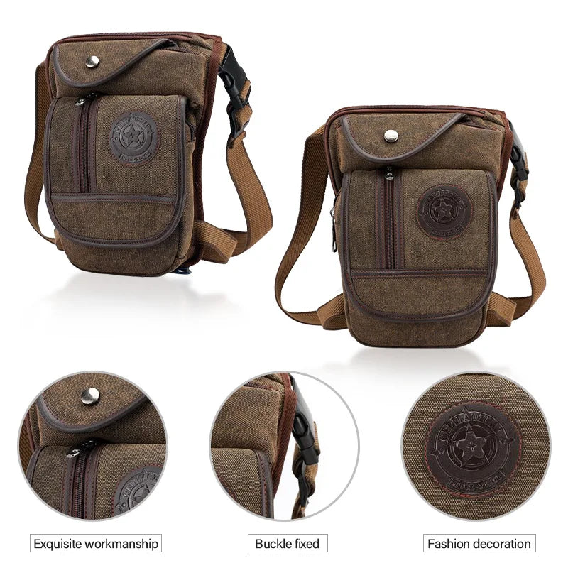 Motorcycle Leg Drop Bag Waterproof Thigh Hip Pouch Tactical Travel Pack waist