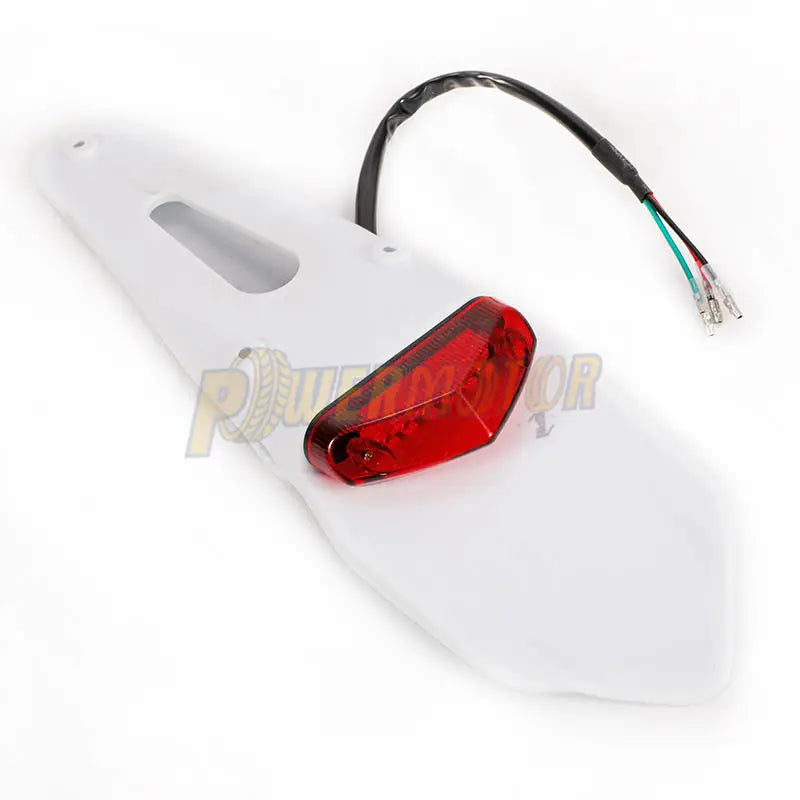 Motorcycle Rear Fender Tail Light 12V LED Brake Stop License Plate Lamp for Dirt Bike Supermoto