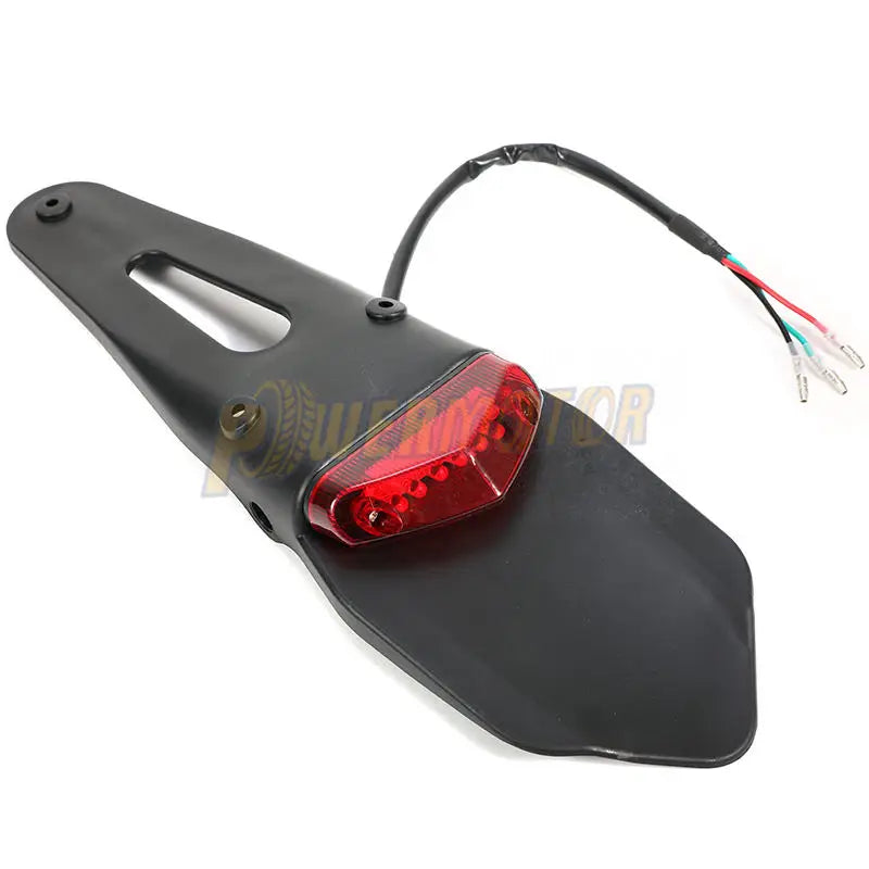 Motorcycle Rear Fender Tail Light 12V LED Brake Stop License Plate Lamp for Dirt Bike Supermoto
