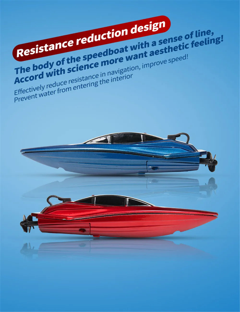 Mini 2.4GHz RC Palm Boat, Bath, sink, Pool Toy, 15min charge, dual prop