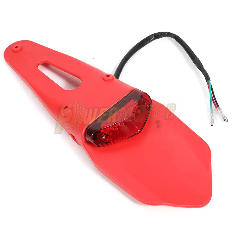 Motorcycle Rear Fender Tail Light 12V LED Brake Stop License Plate Lamp for Dirt Bike Supermoto