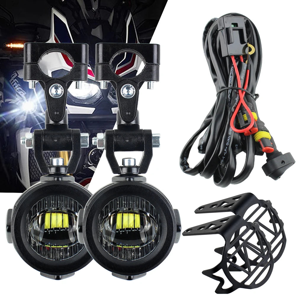 LED Aux Fog spot Driving Lights BMW R1200GS R1250GS F800GS F850GS Adventure