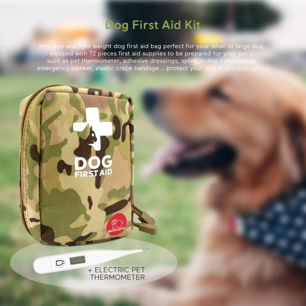 78Pcs Pet First Aid Kit – Emergency Dog Trauma Care Survival Bag w/ Supplies