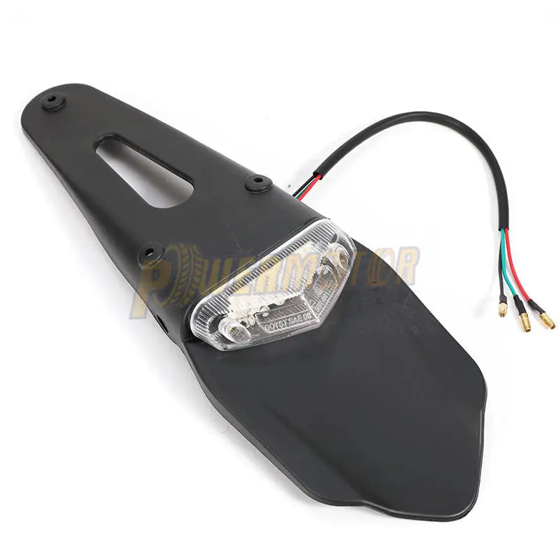 Motorcycle Rear Fender Tail Light 12V LED Brake Stop License Plate Lamp for Dirt Bike Supermoto