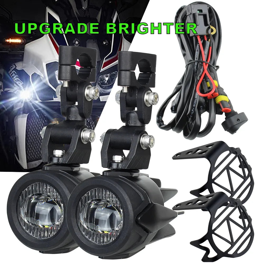 LED Aux Fog spot Driving Lights BMW R1200GS R1250GS F800GS F850GS Adventure