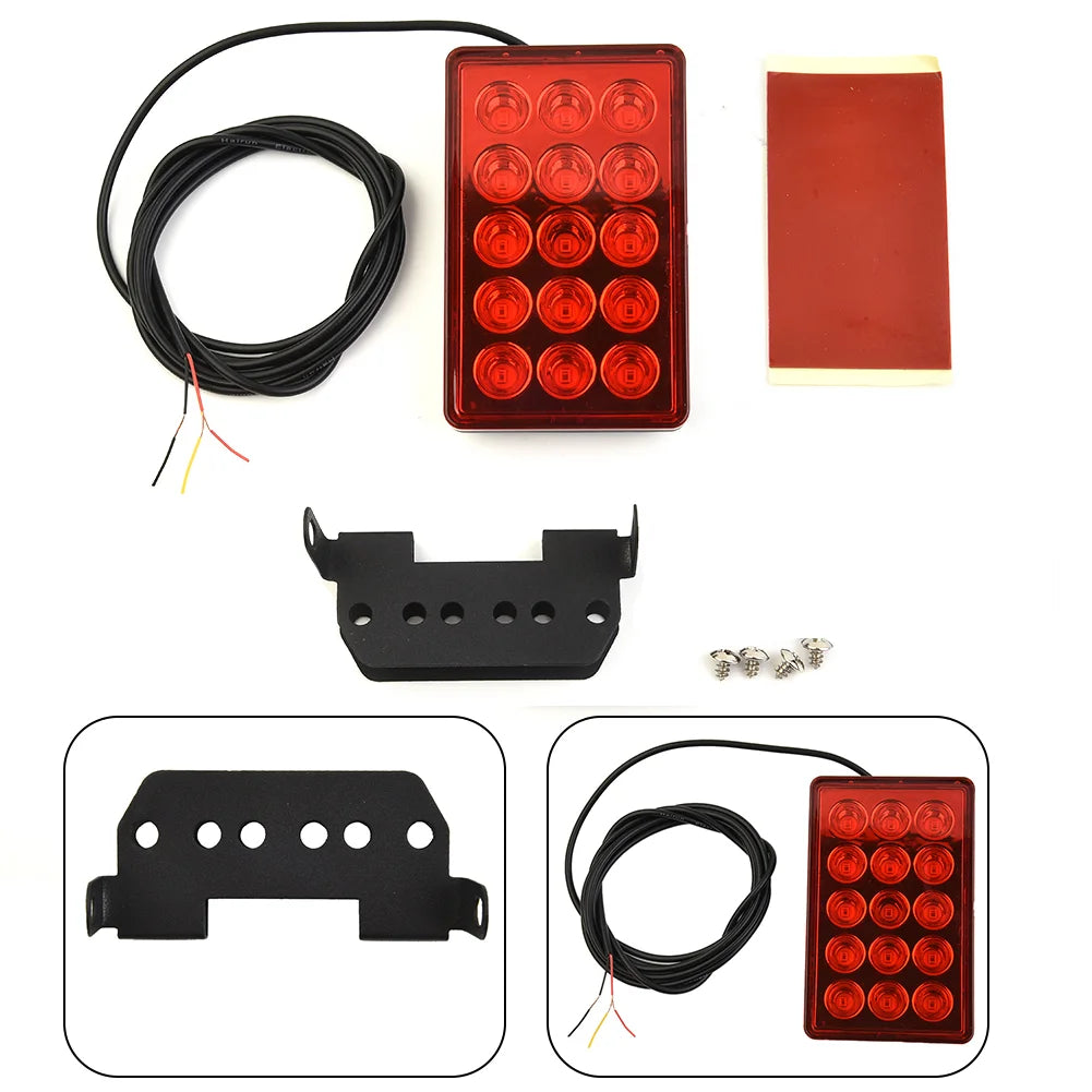 LED 3rd Brake Light F1 Style 15 LED Strobe Flashing Rear Tail Stop Light