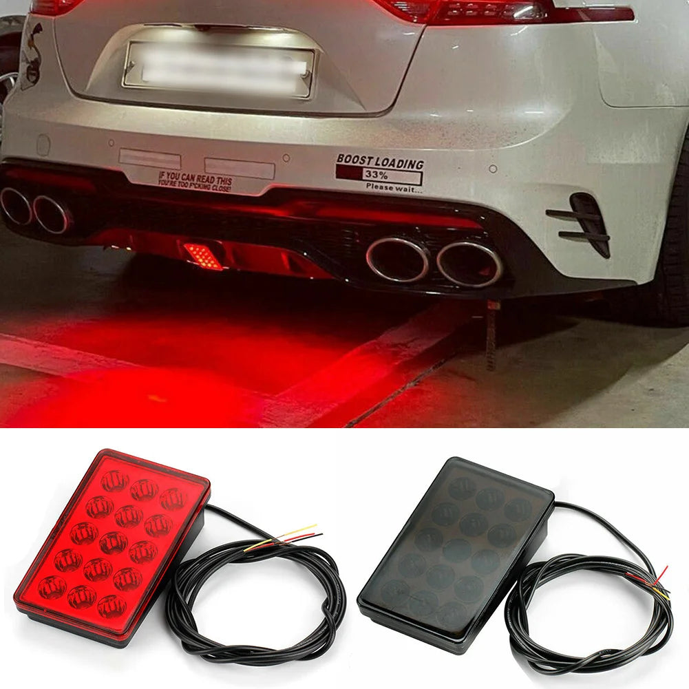 LED 3rd Brake Light F1 Style 15 LED Strobe Flashing Rear Tail Stop Light