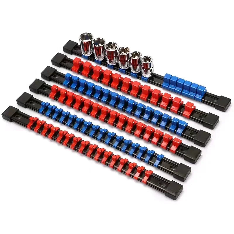 ABS Socket Organizer Rails - 1/4", 3/8", 1/2" Tool Box Rail Track Holder