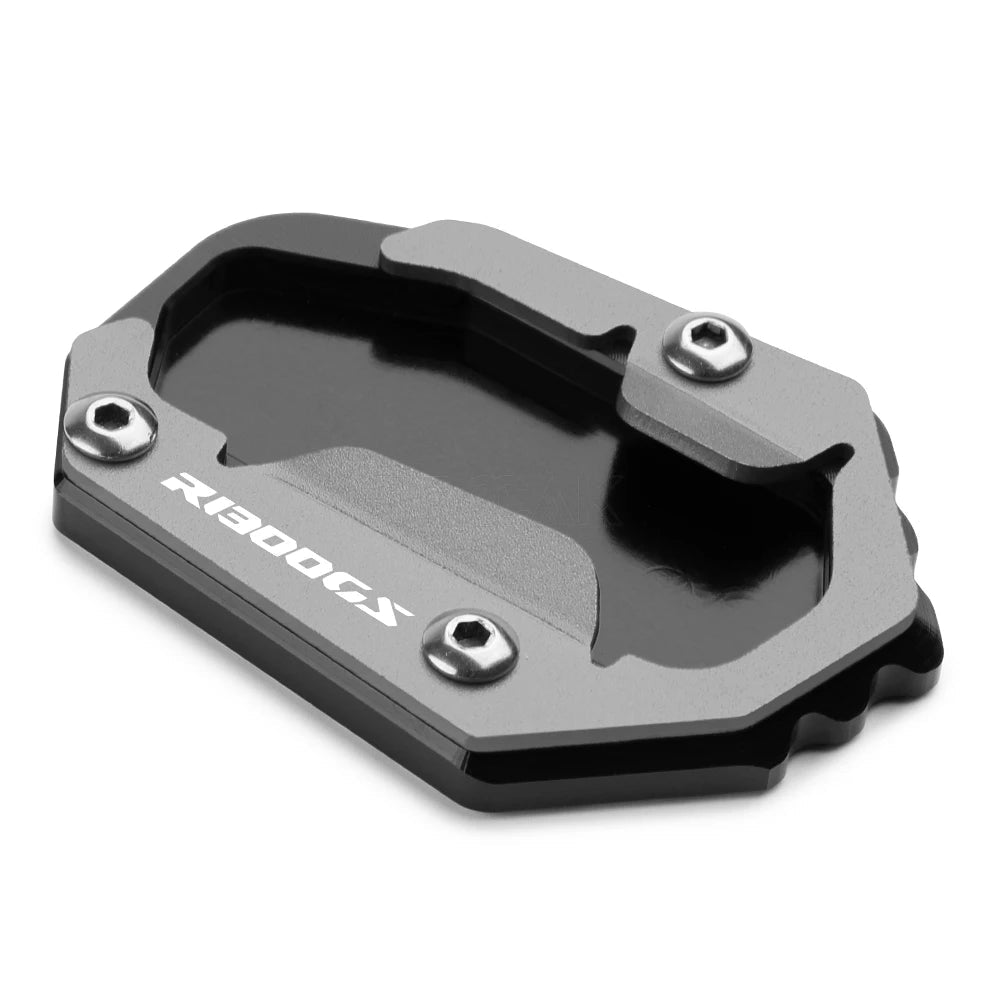BMW R1300GS CNC Kickstand Side Stand Extension Enlarger Plate Pad 2023–2024