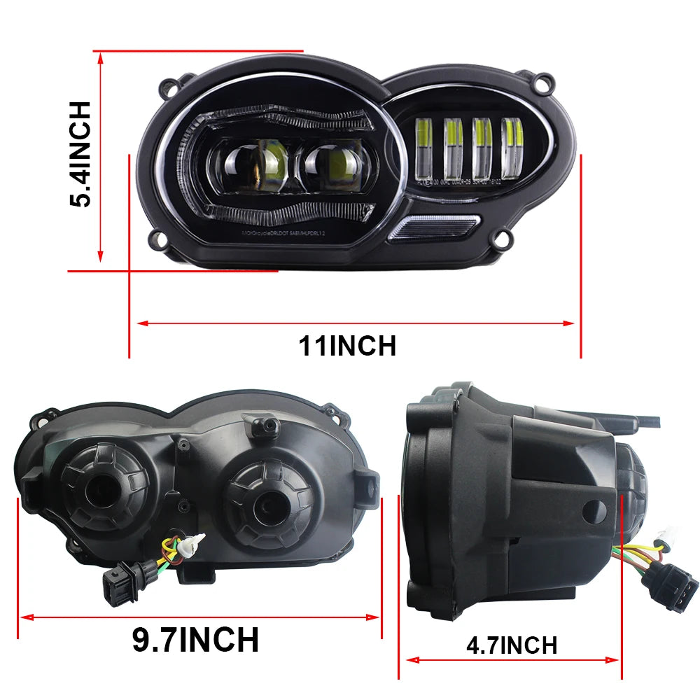 LED Headlight for BMW R1200GS ADV 2004-2012 110W IP67 Waterproof 6000K