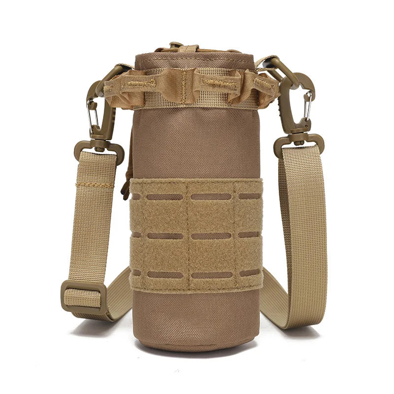 Tactical Molle Water Bottle Pouch Hydration Carrier Bag with Strap Nylon