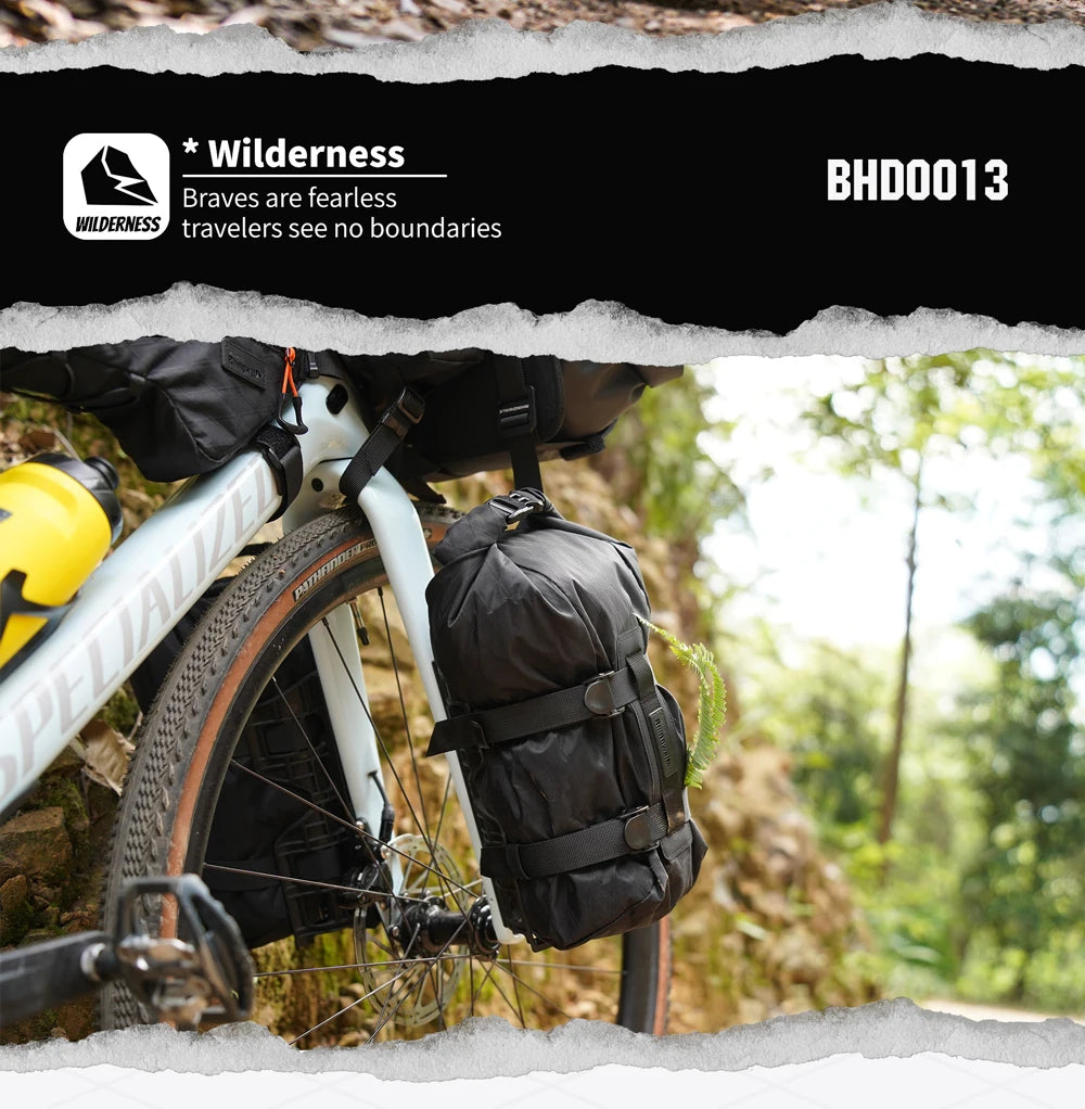 Rhinowalk 6.5L Bike Fork Bag Waterproof Roll Top Front Rack Pack MTB Cycling